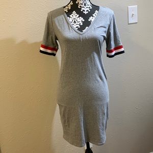 COPY - BOZZOLO knit t-shirt  size 1X  red/white/blue elastic sleeves